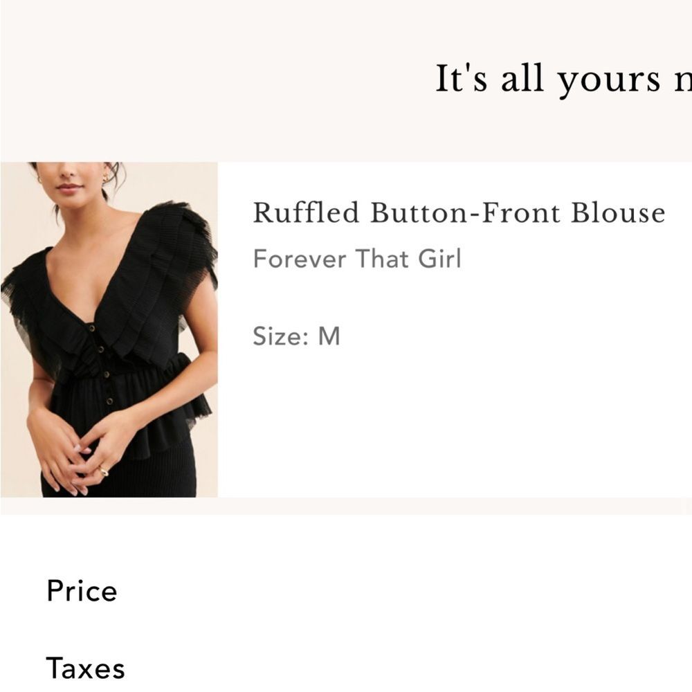 Ruffled Button-Front Blouse Forever That Girl - Picture 5 of 5